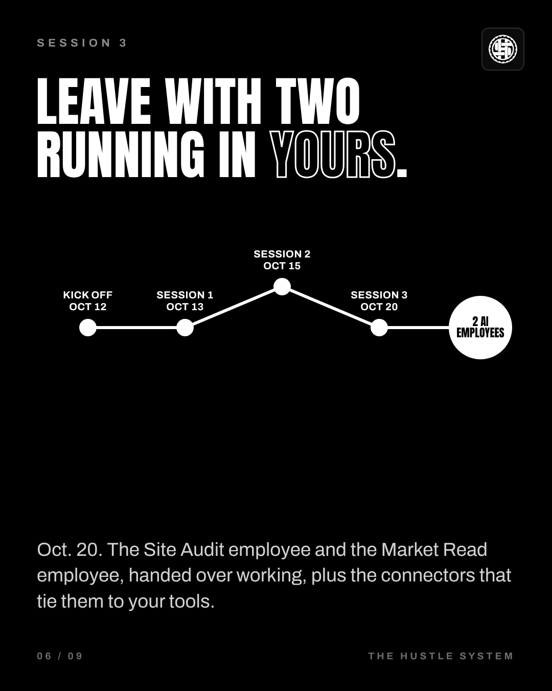 Leave with two running in yours